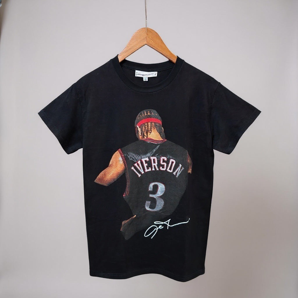 Allen Iverson #3 Small Black Graphic T-Shirt By Headgear Classics Nostalgia Co.
