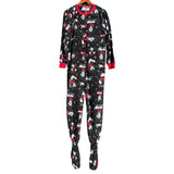 Disney "Dream" Mickey Mouse Sleepwear Adult Large Black Onesie Footed Pajamas