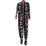 Disney "Dream" Mickey Mouse Sleepwear Adult Large Black Onesie Footed Pajamas