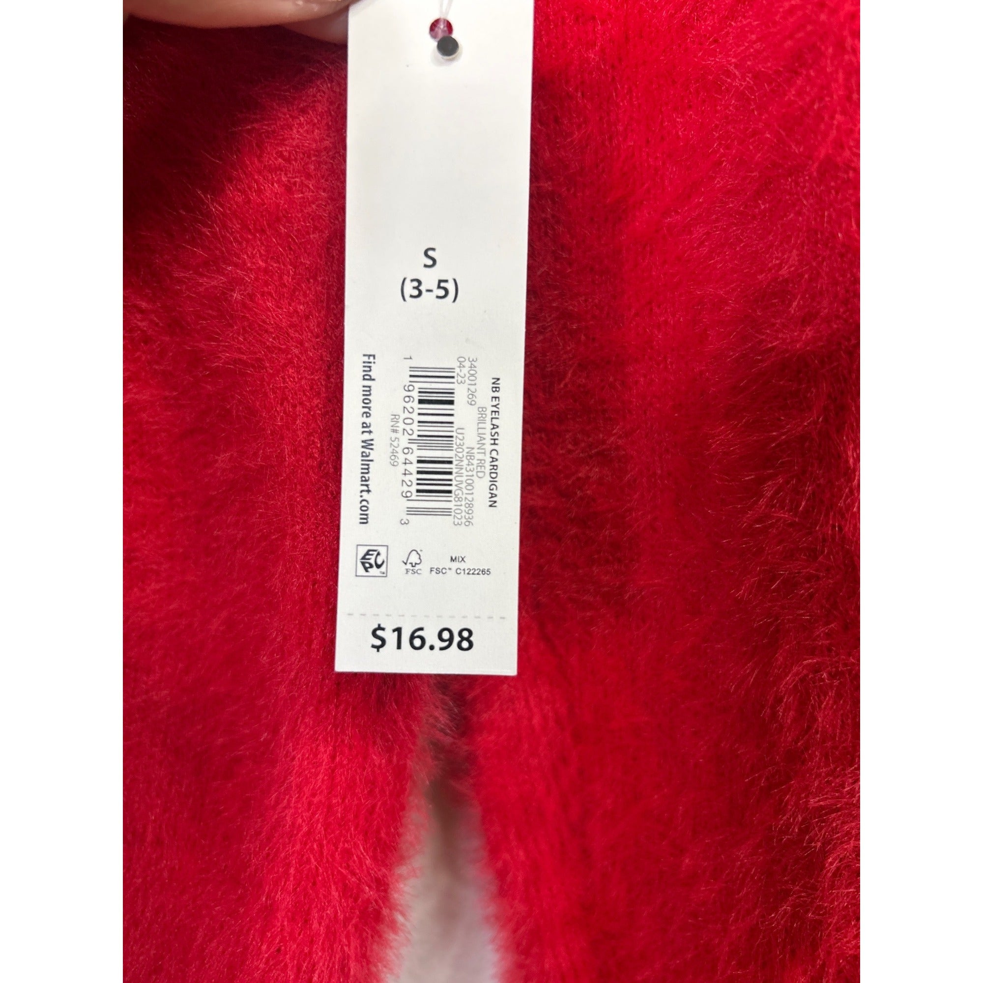 #1078 No Boundaries Women's Red Eyelash Knit Sweater S Mock Neck Long Sleeve