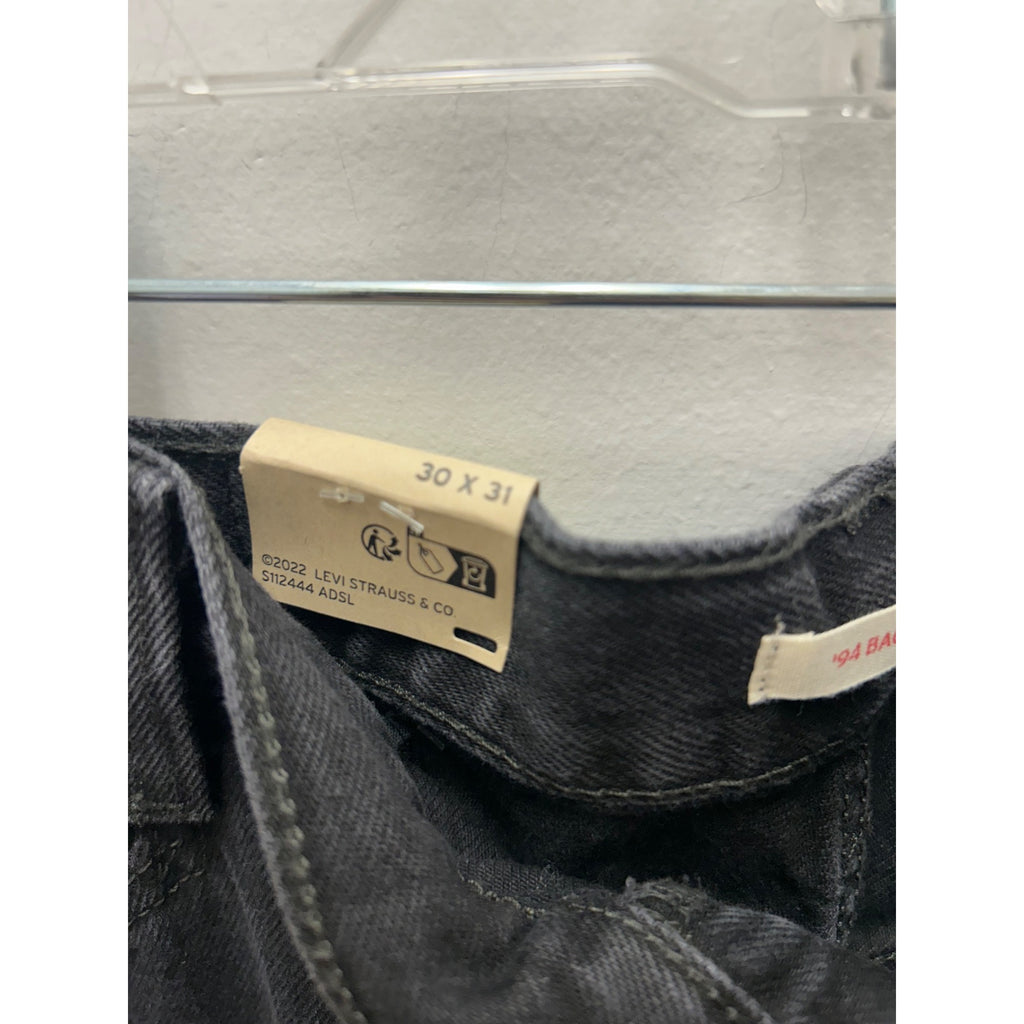 K-149 Women's Levi's Size: 30 X 31 '94 Baggy Wide-Leg Jeans, Medium, Black