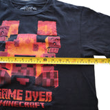 Minecraft "Game Over" T-Shirt By Mojang Studios Large Black Cotton