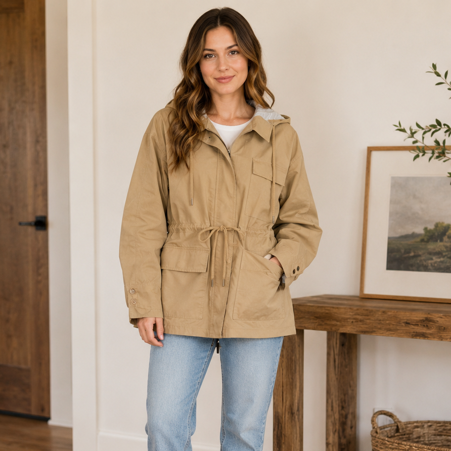 K-247 KBB by KAHLANA Women's 'the Cinched Anorak Jacket