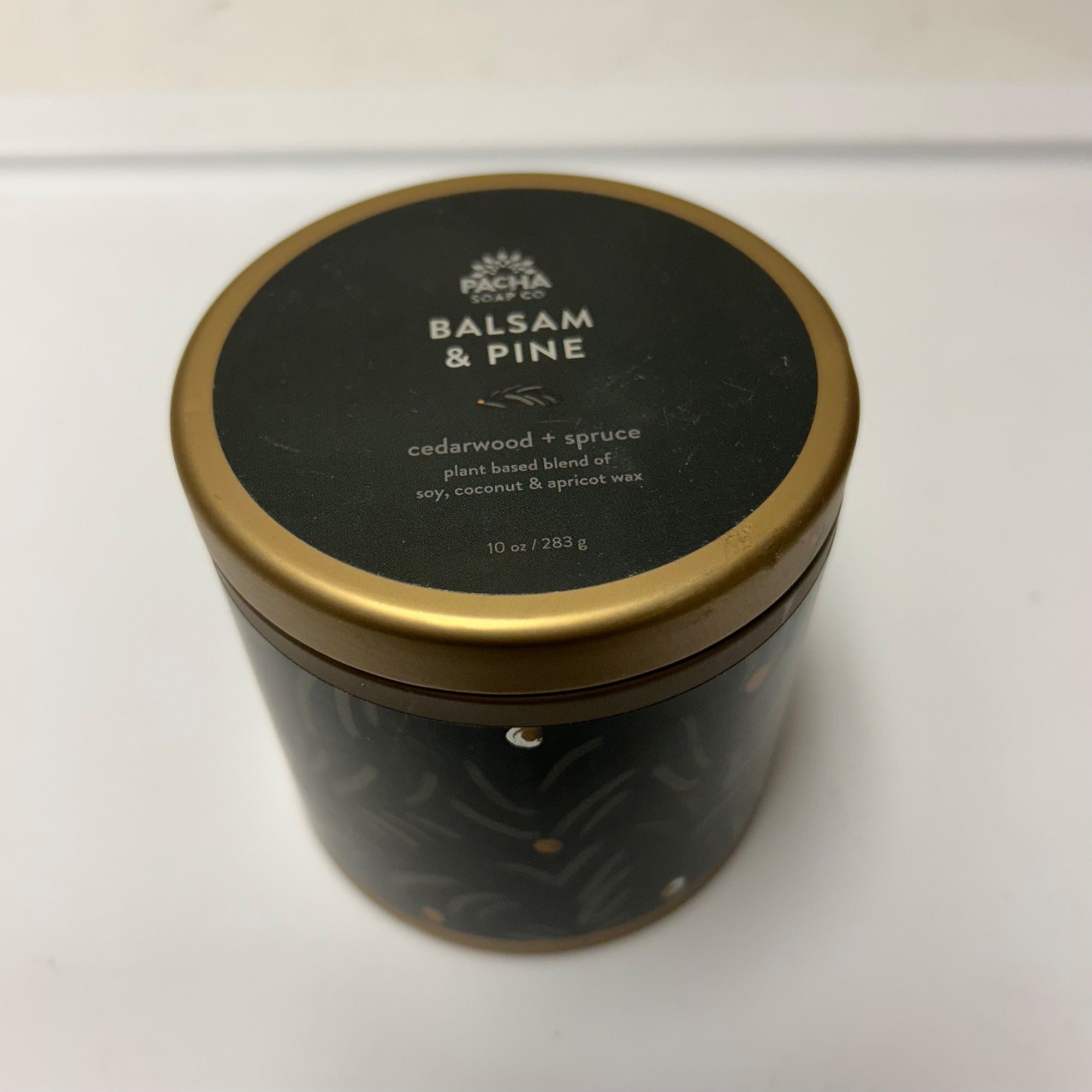 Pacha Soap Co. Balsam & Pine Candle 10 Oz With Cedarwood & Spruce Wax Blend