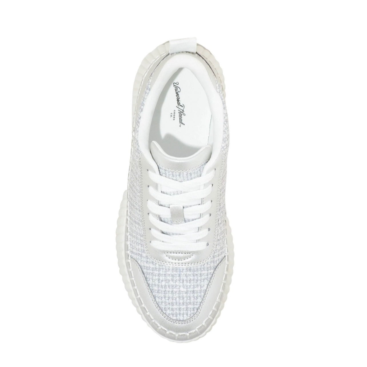 K-2 Universal Thread Size 8 Women's Persephone Sneakers Silver Gray Tweed