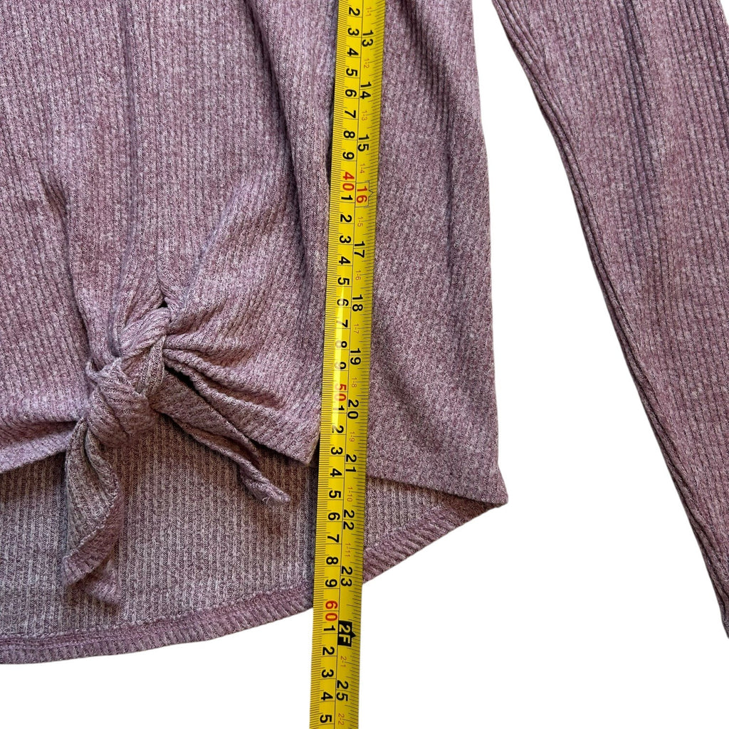 Saturday Sunday by Anthropologie Women's Size XS Purple V-Neck Ribbed Knit Top