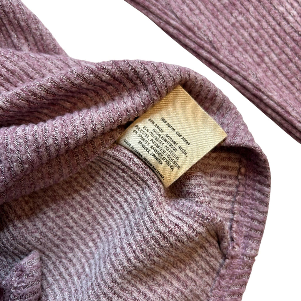 Saturday Sunday by Anthropologie Women's Size XS Purple V-Neck Ribbed Knit Top
