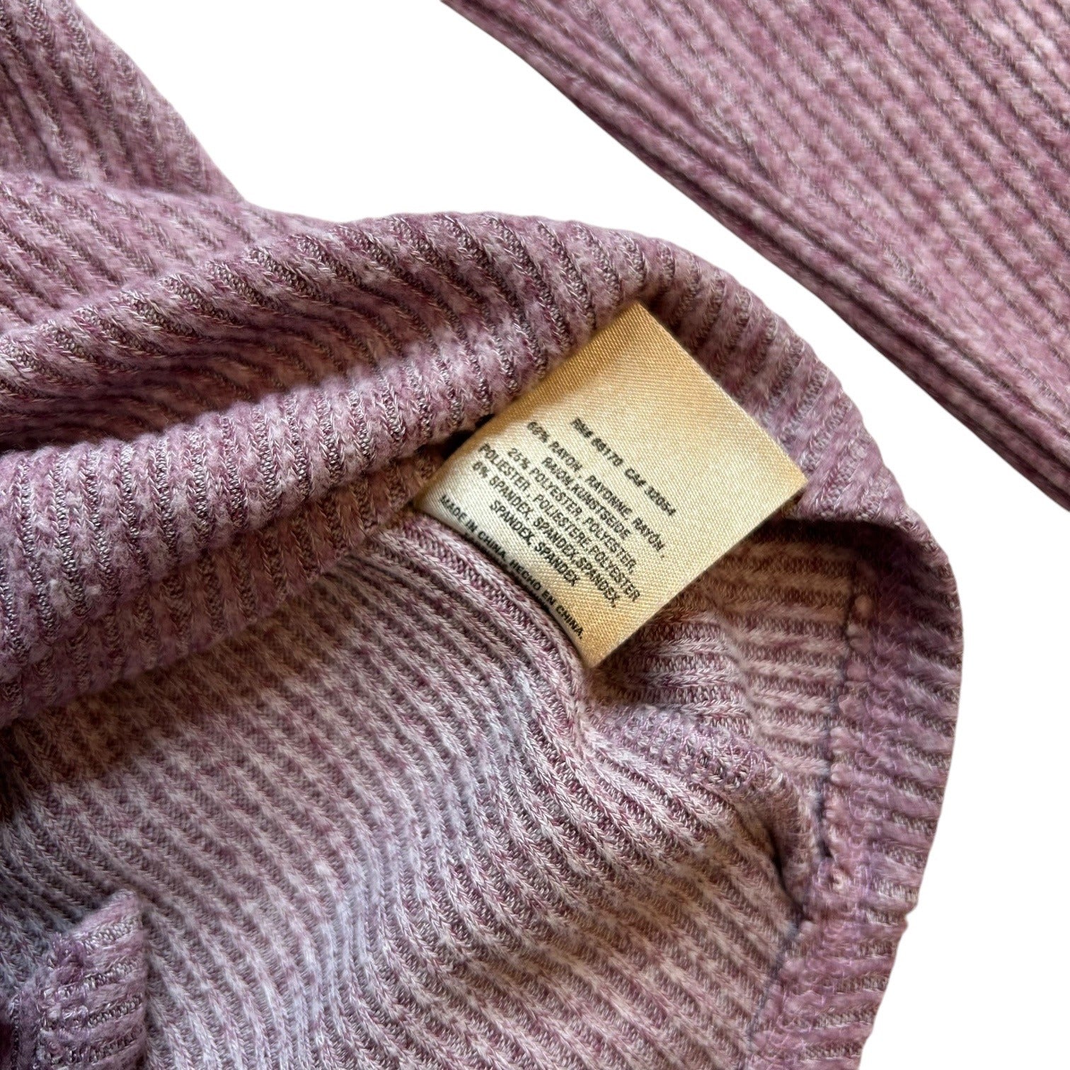 Saturday Sunday by Anthropologie Women's Size XS Purple V-Neck Ribbed Knit Top