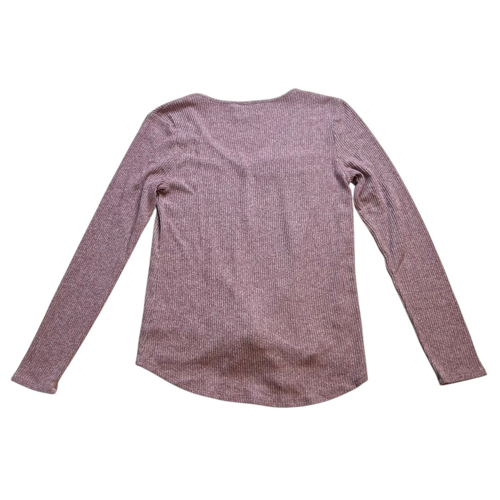Saturday Sunday by Anthropologie Women's Size XS Purple V-Neck Ribbed Knit Top
