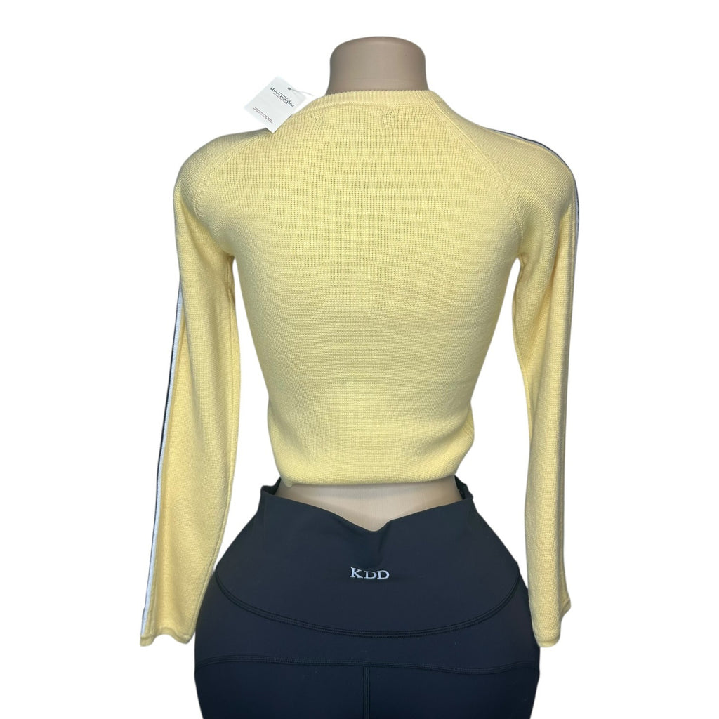 TG-38 Abercrombie & Fitch Kids Size M Yellow Knit V-neck Sweater, NWT