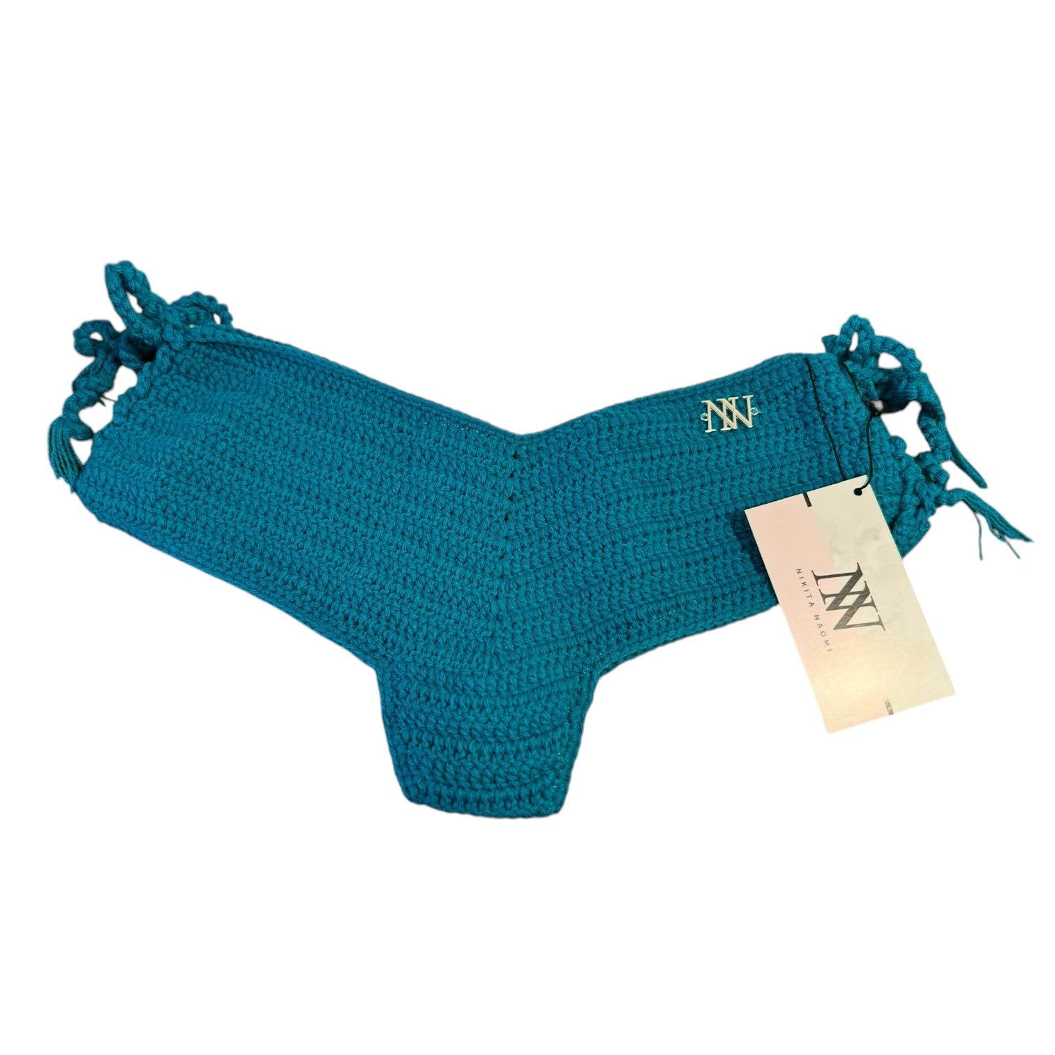 Teal Boy-Shorts Crochet Bikini Bottom by Nikita Naomi