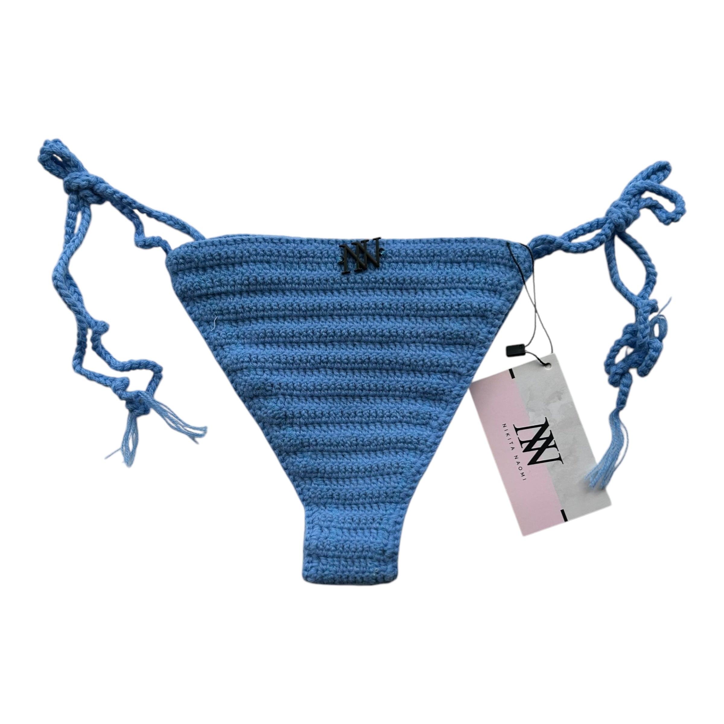 Blue Classic Crochet Bikini Bottom by Nikita Naomi