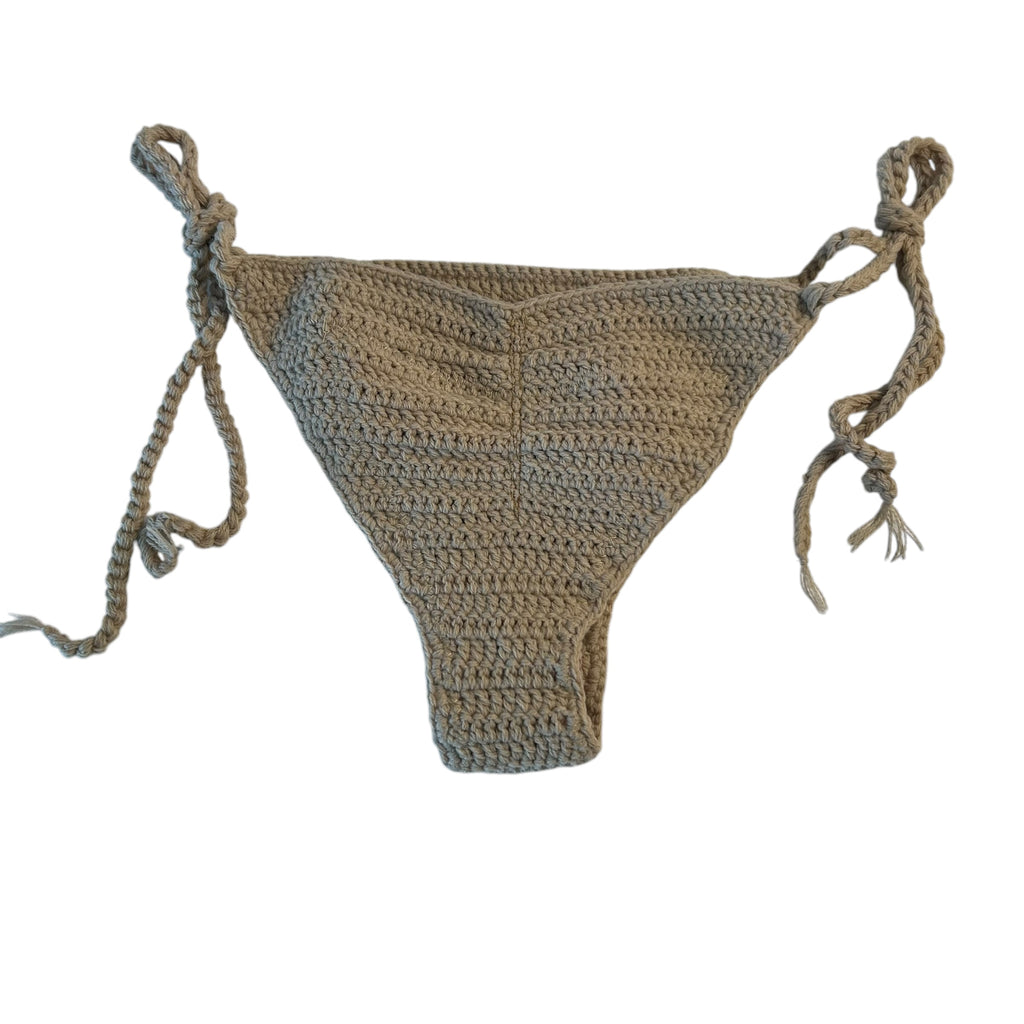 Beige Nova Crochet Bikini Bottom by Nikita Naomi