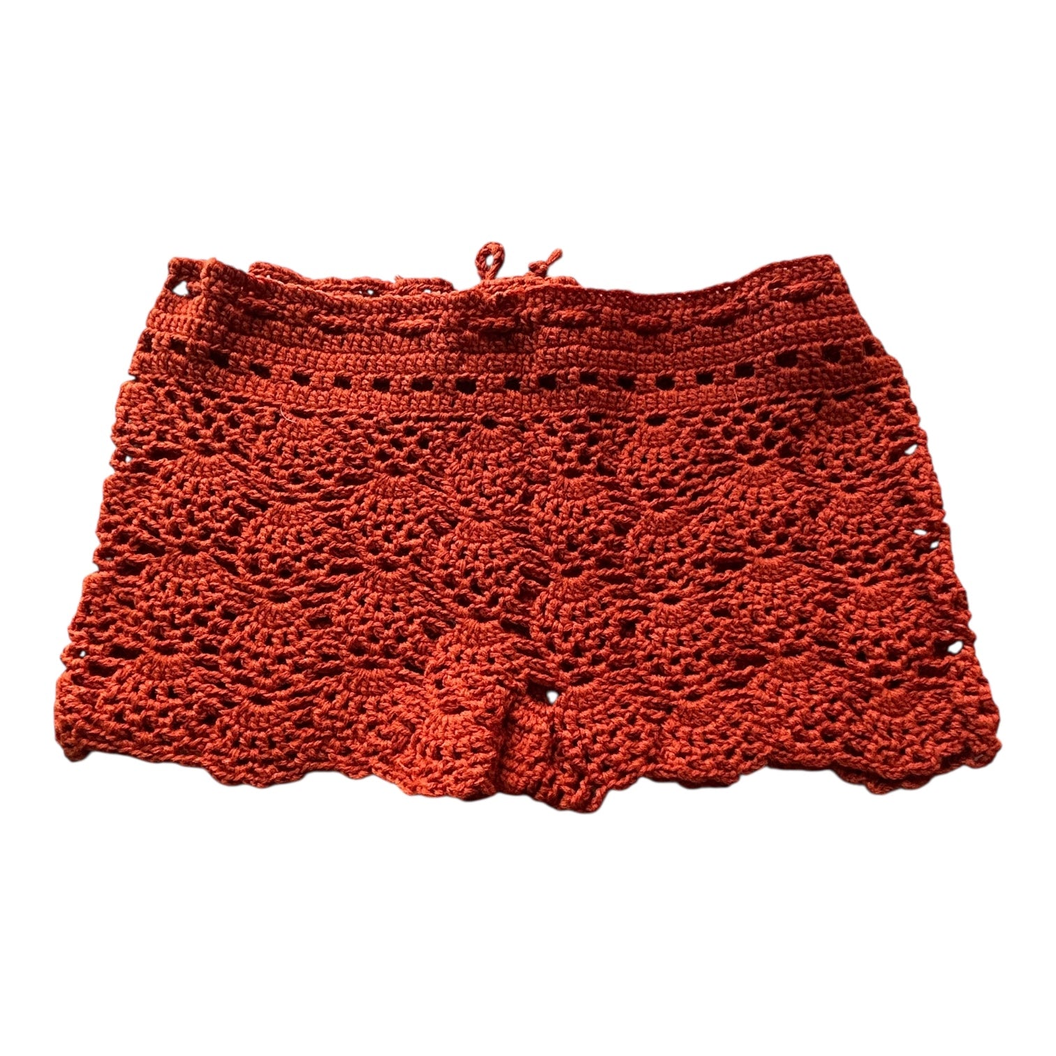 Brown Pineapple Crochet Shorts by Nikita Naomi