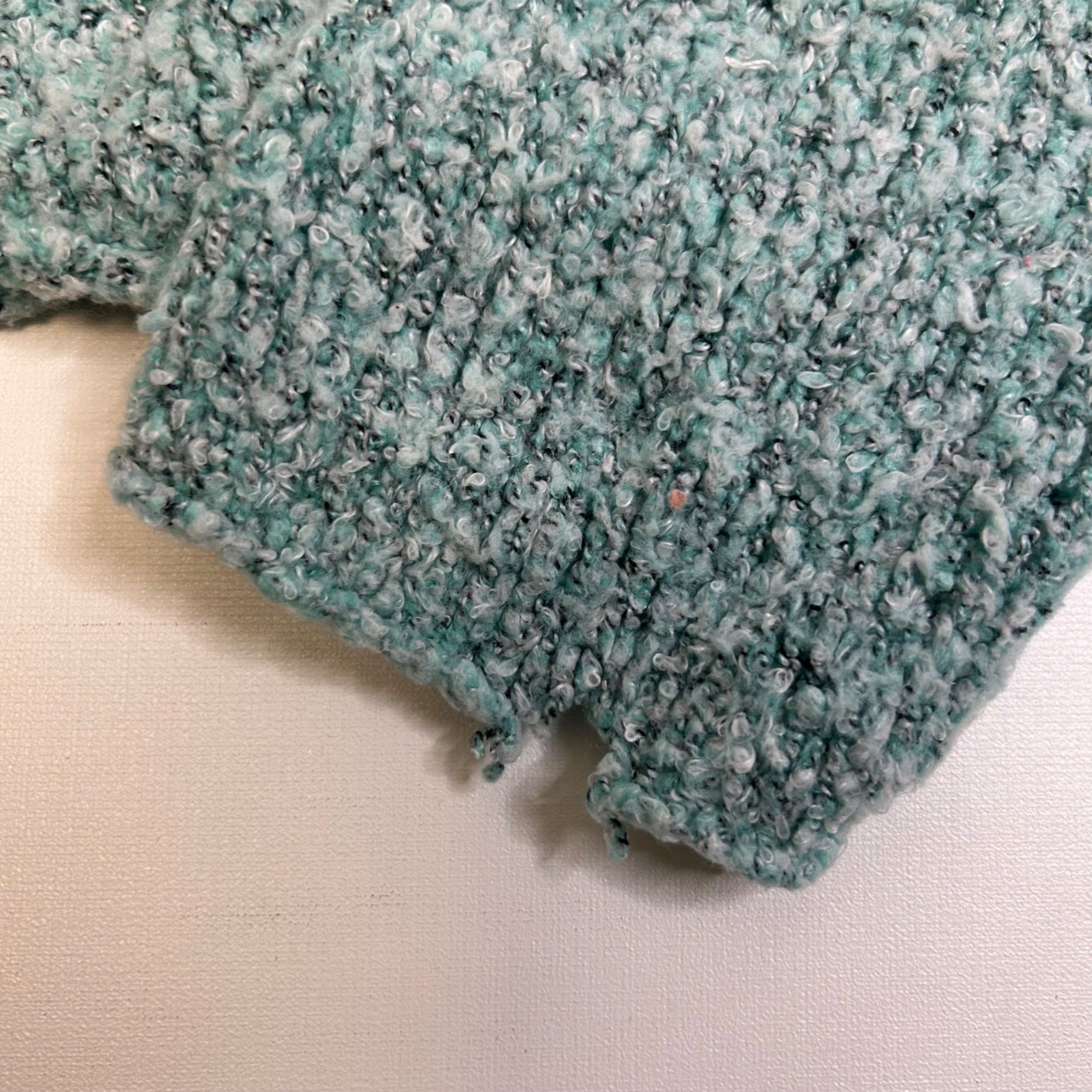#1218 Free People Chunky Knit Cowl Neck Sweater In Aqua Blue Size M