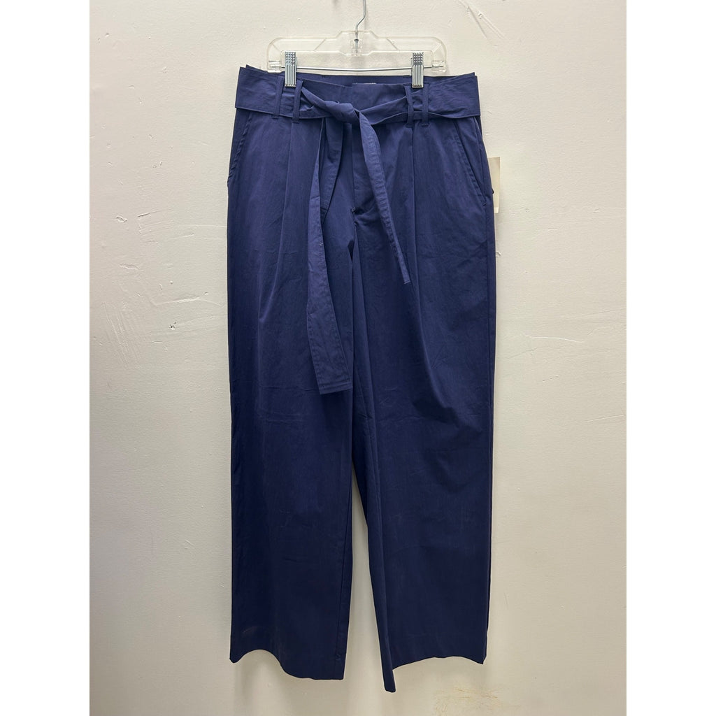 K-224 A New Day Wide-Leg Pants Belted Stretch Navy Women's Size 6