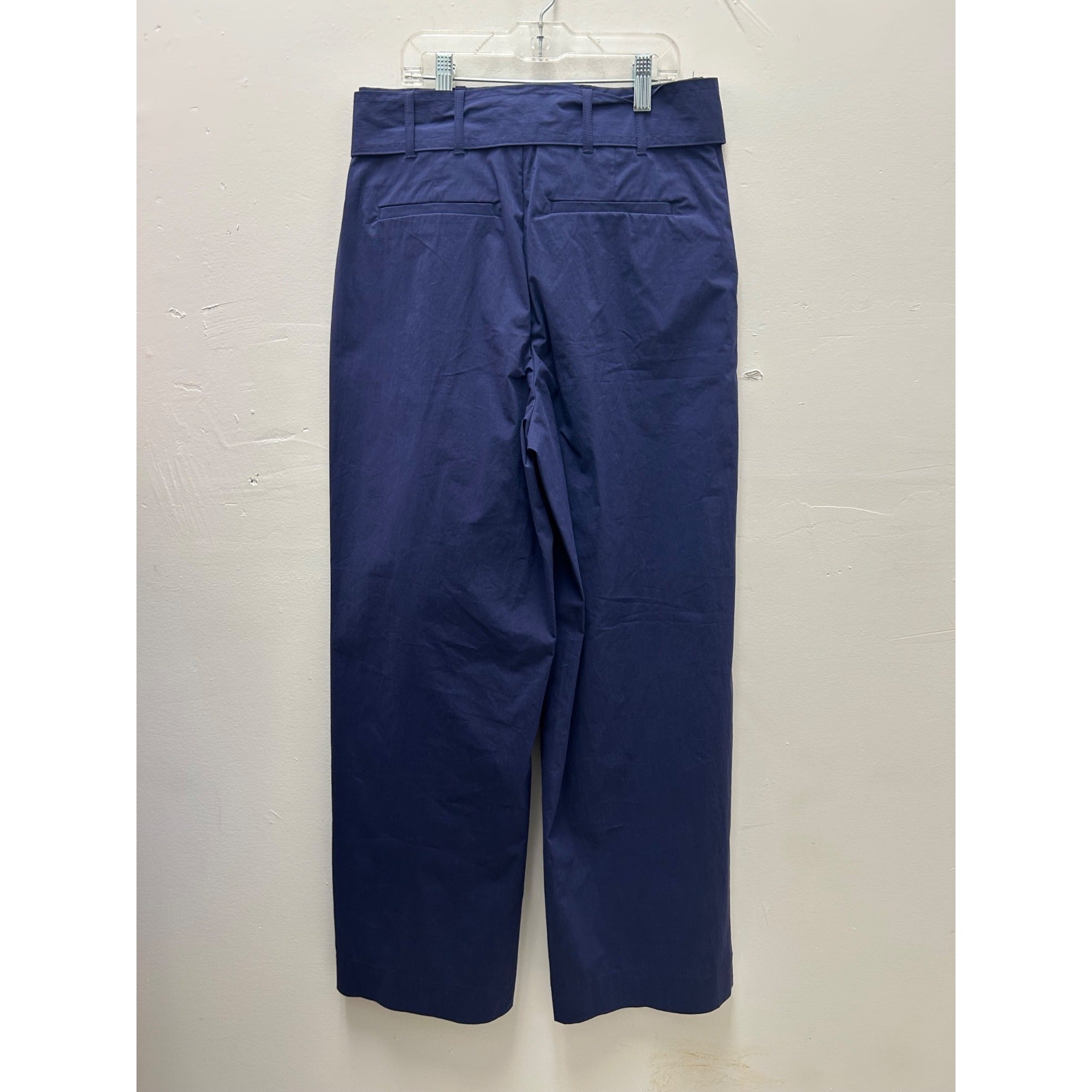 K-224 A New Day Wide-Leg Pants Belted Stretch Navy Women's Size 6
