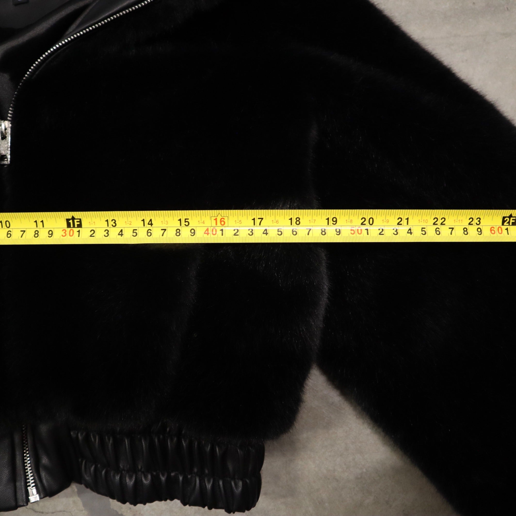 I.AM.GIA Black Faux Fur Hooded Jacket Small Size