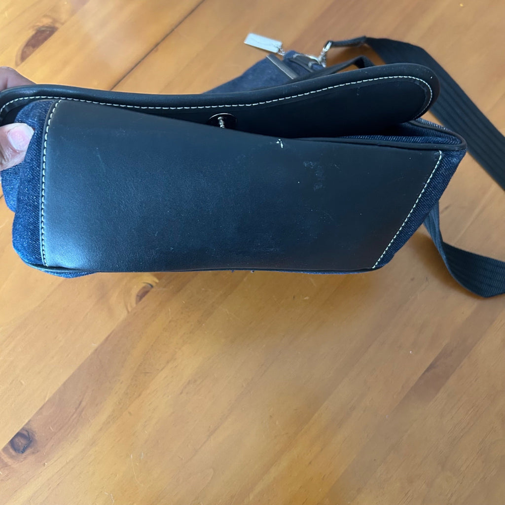 Charter Club Dark Blue Denim Crossbody Messenger Bag