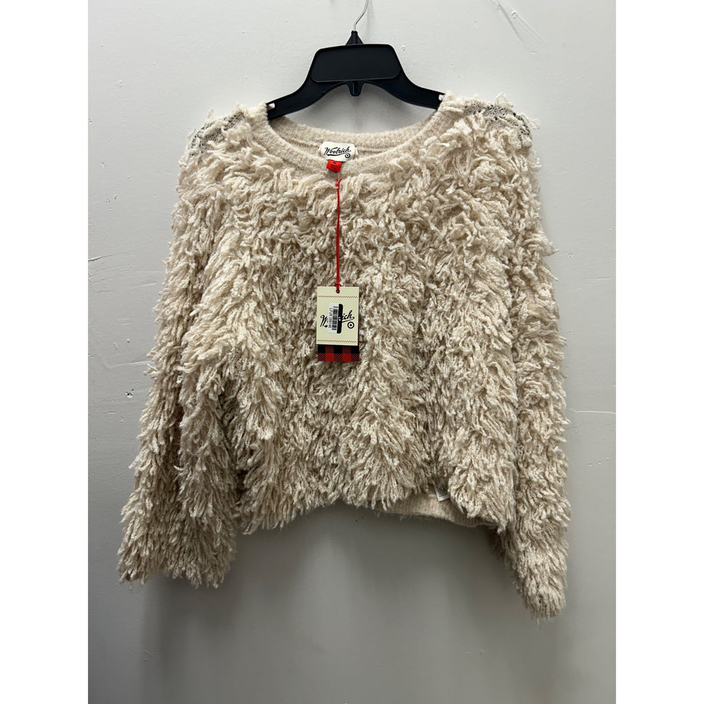 K-207 Woolrich X Target Loopy Yarn Crewneck Pullover Sweater Cream Size Medium