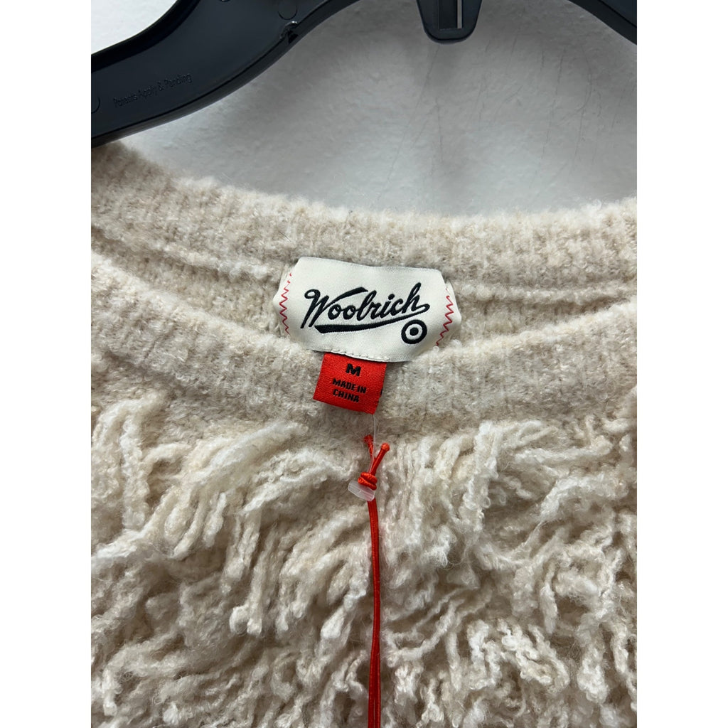 K-207 Woolrich X Target Loopy Yarn Crewneck Pullover Sweater Cream Size Medium