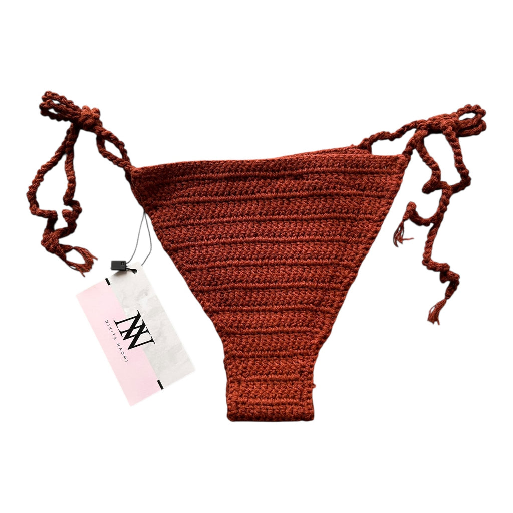 Brown Classic Crochet Bikini Bottom by Nikita Naomi