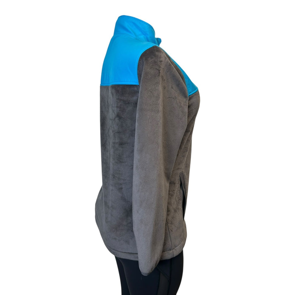 TG-14 Fila Sport Women's Blue Gray Fleece Full Zip Jacket Activewear Size Small