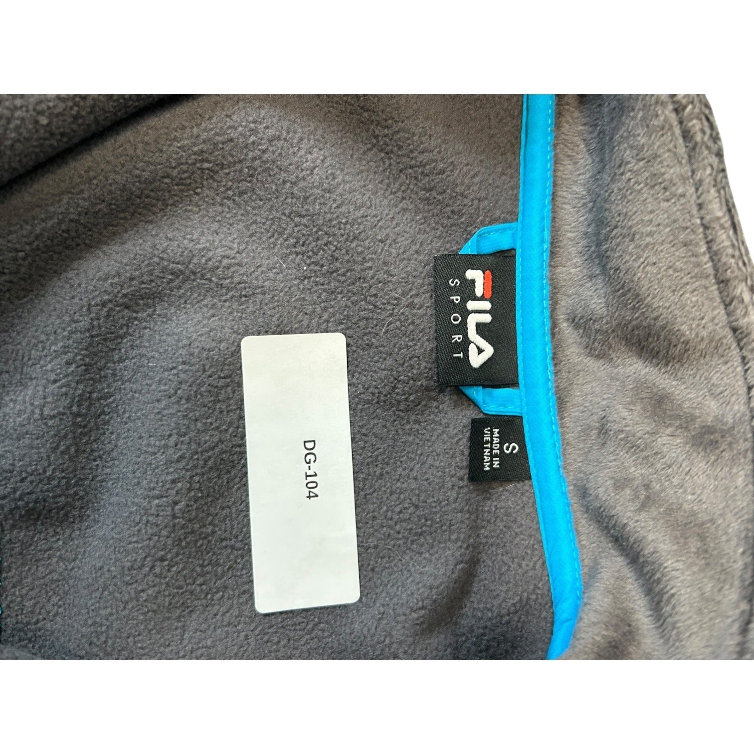 TG-14 Fila Sport Women's Blue Gray Fleece Full Zip Jacket Activewear Size Small