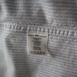 Brandy Melville Women's Blue, White Striped Button-Down Collared Shirt One Size