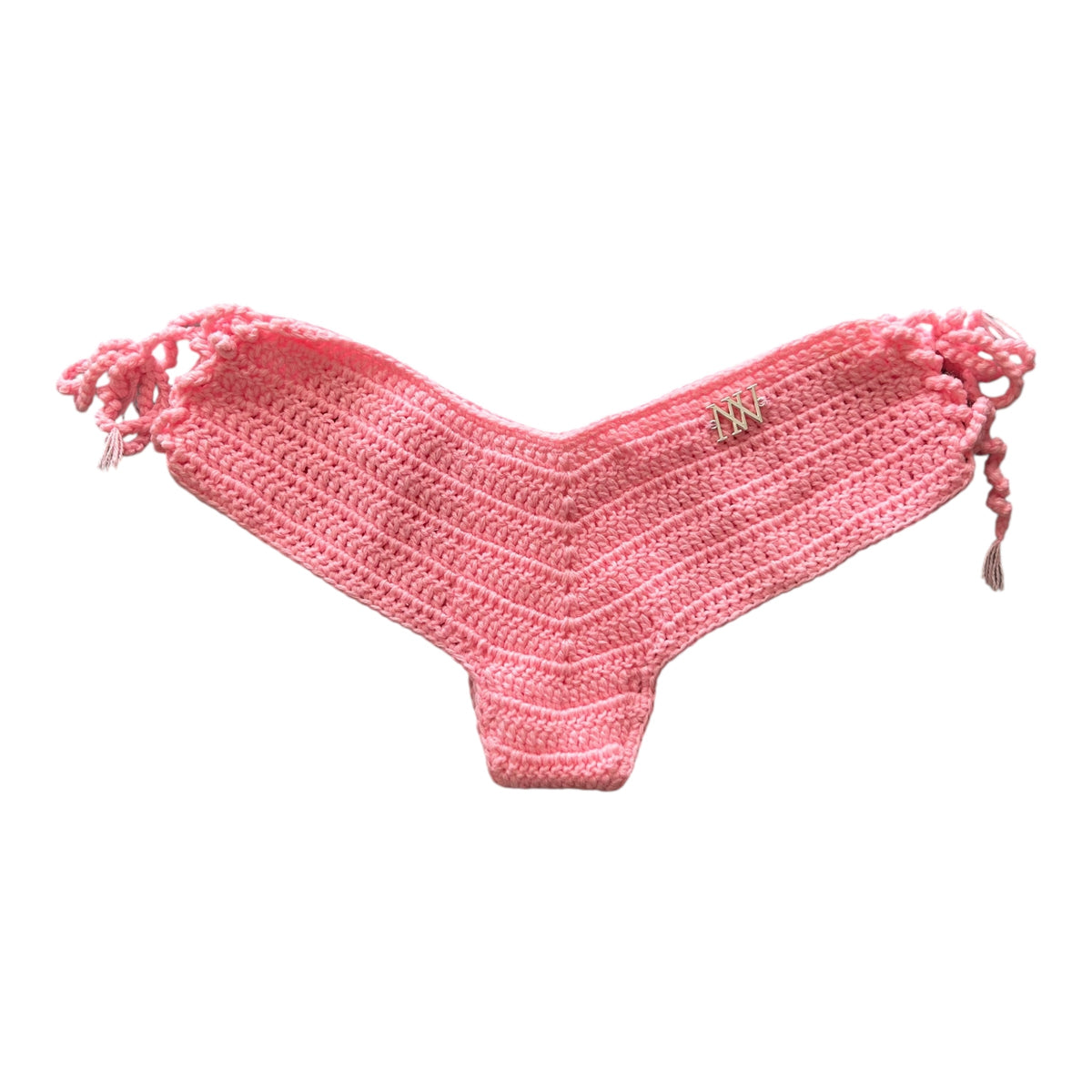Pink Boy-Shorts Crochet Bikini Bottom by Nikita Naomi