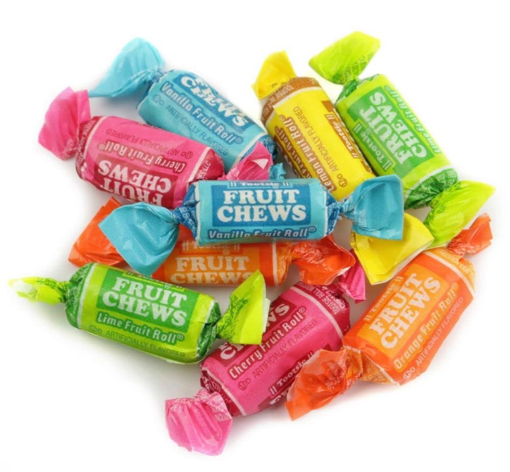 Tootsie Fruit Chews Assorted Fruit Rolls NET WT 5.13 oz (145 g) Extra Value Bag