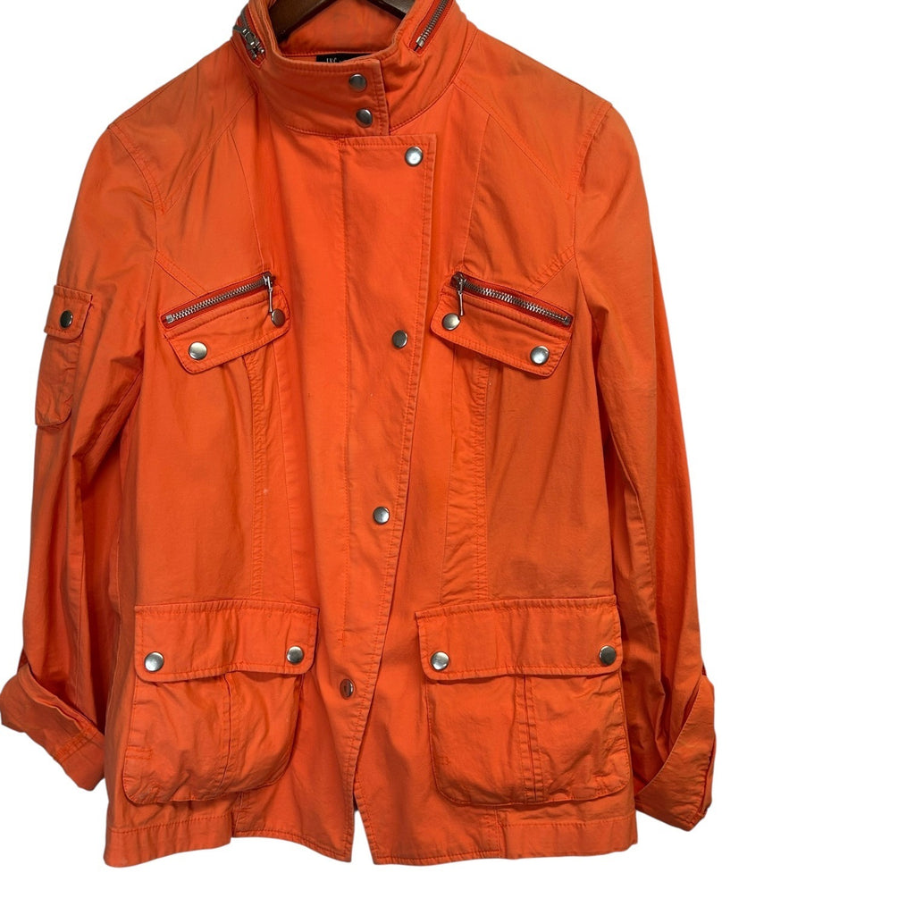 TG-17 Inc International Concepts Orange Cotton Stretch Utility Jacket & Pants Set Size Large