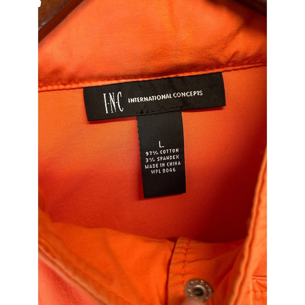 TG-17 Inc International Concepts Orange Cotton Stretch Utility Jacket & Pants Set Size Large
