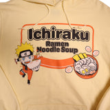 Naruto Shippuden Ichiraku Ramen Noodle Soup Anime Hoodie XL Yellow