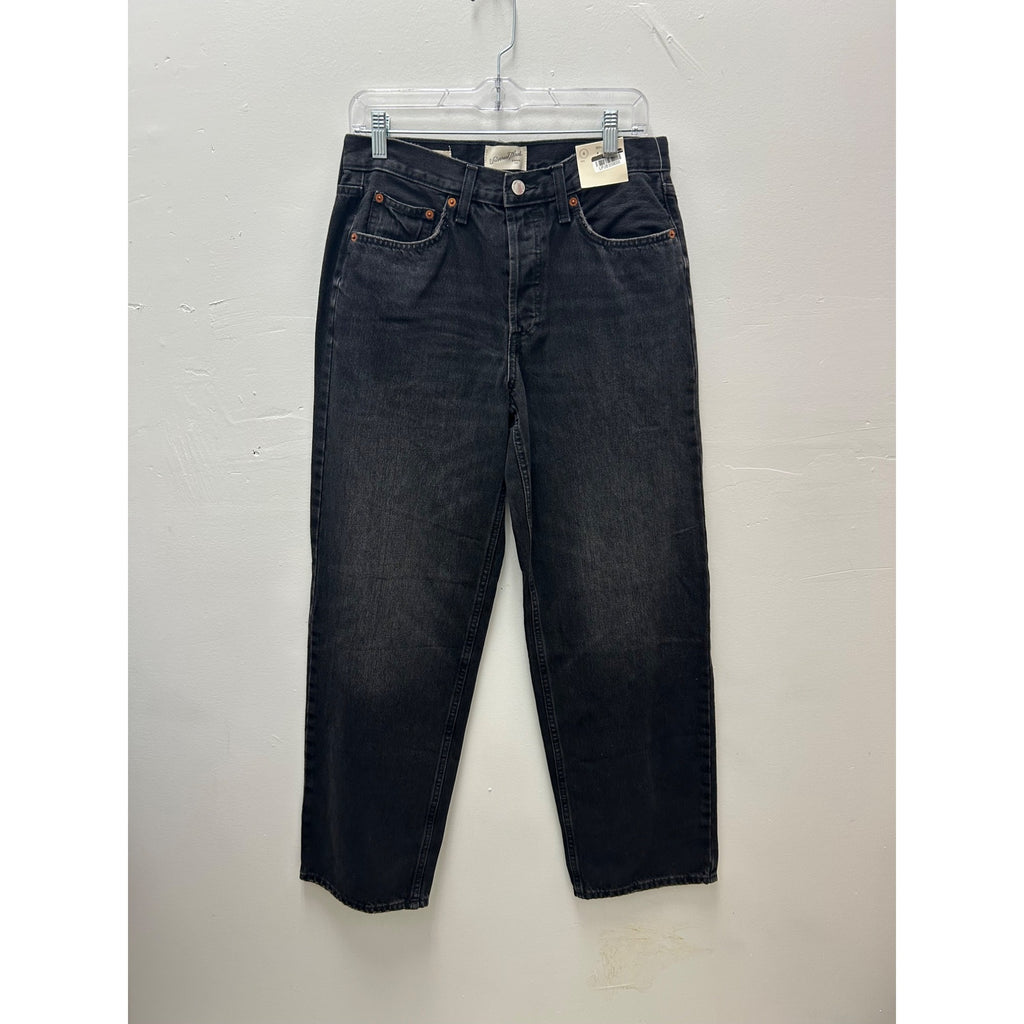 K-198 Universal Thread Women's 4 Mid-Rise 90's Baggy Denim Jeans Washed Black