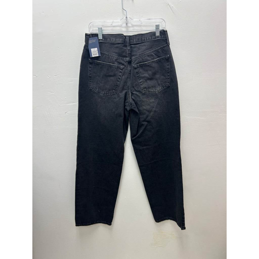 K-198 Universal Thread Women's 4 Mid-Rise 90's Baggy Denim Jeans Washed Black