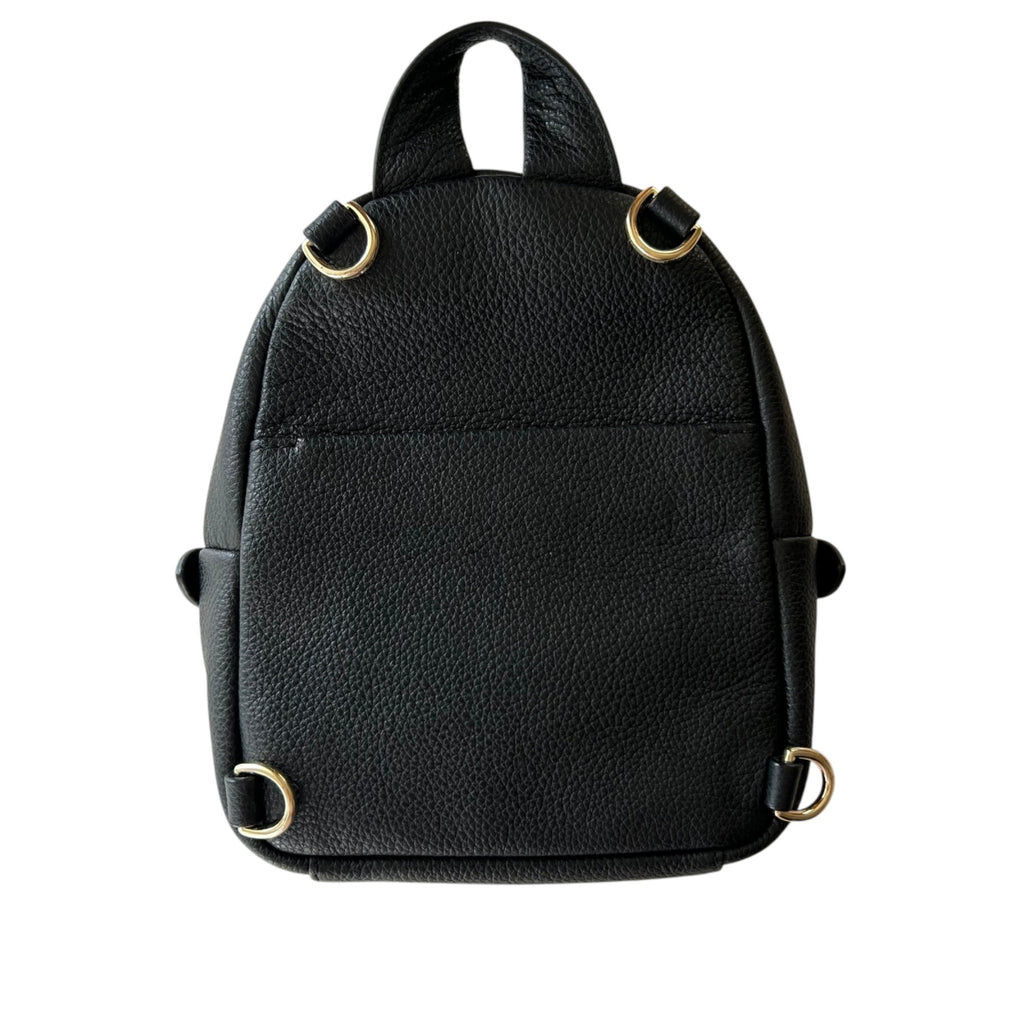 Dylan Kain - Women's Black Leather bags - The Lula Backpack