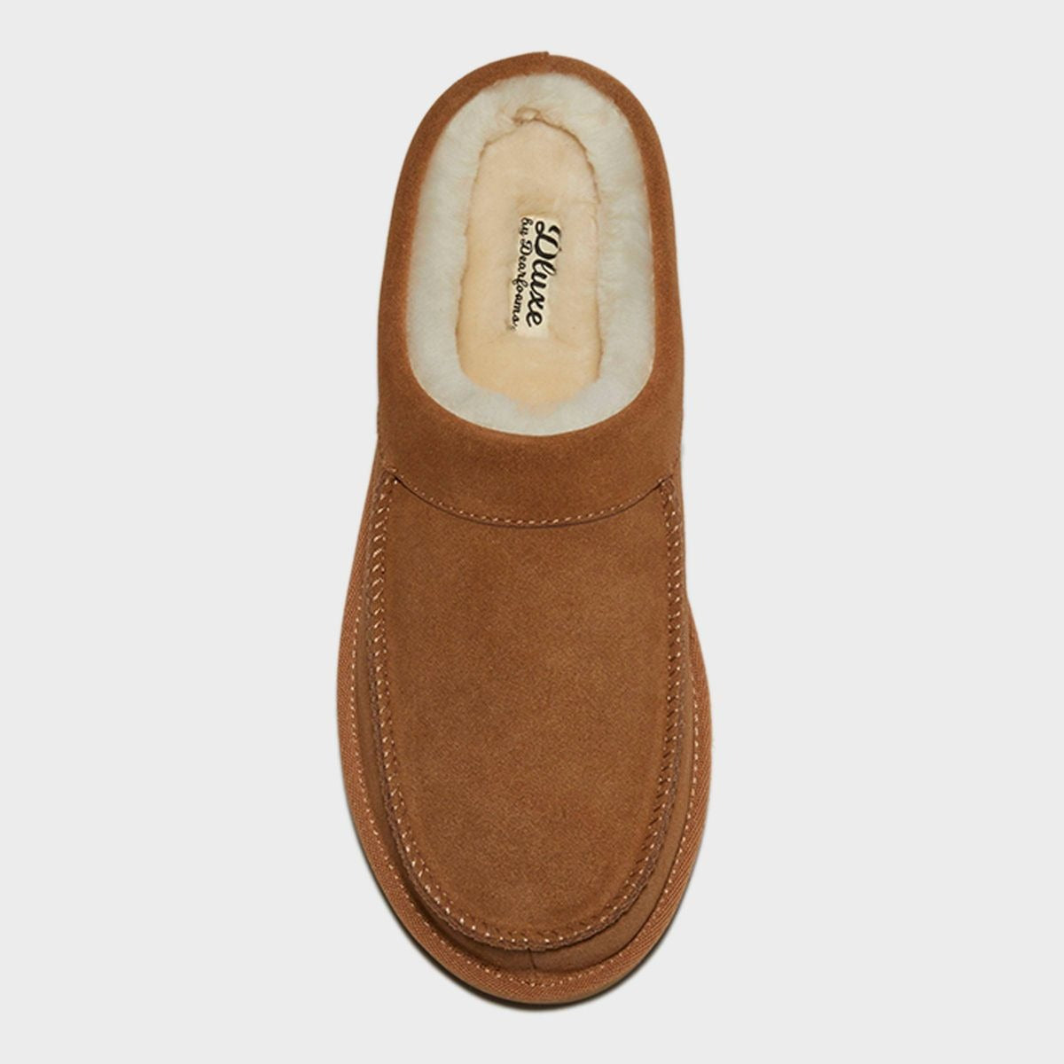 K-8 Dluxe by Dearfoams Men's Size 9 Lith Model Clog Slippers in Tan