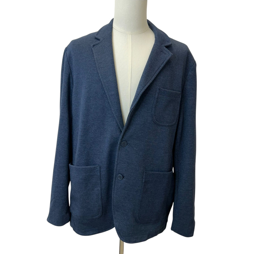 K-115 Goodfellow & Co Men's Comfort Wear Knit Blazer Fighter Pilot Blue Size XXL