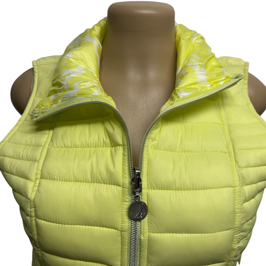 TG-8 Nautica Size Small Packable Lightweight Reversible Lime Green Puffer Vest