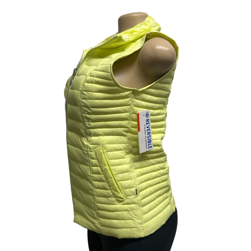 TG-8 Nautica Size Small Packable Lightweight Reversible Lime Green Puffer Vest