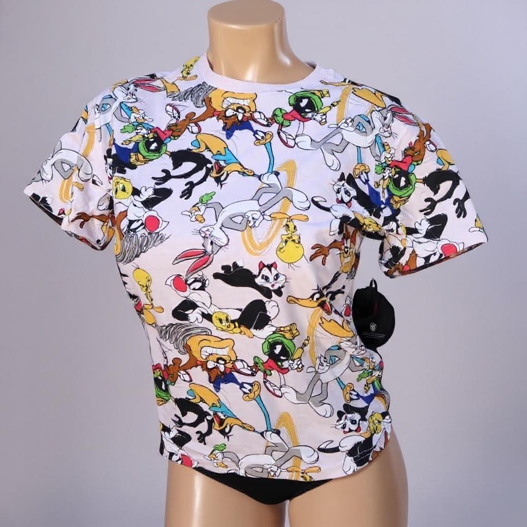 Looney Tunes All-Over Print T-Shirt For Adults Size Small, NWT