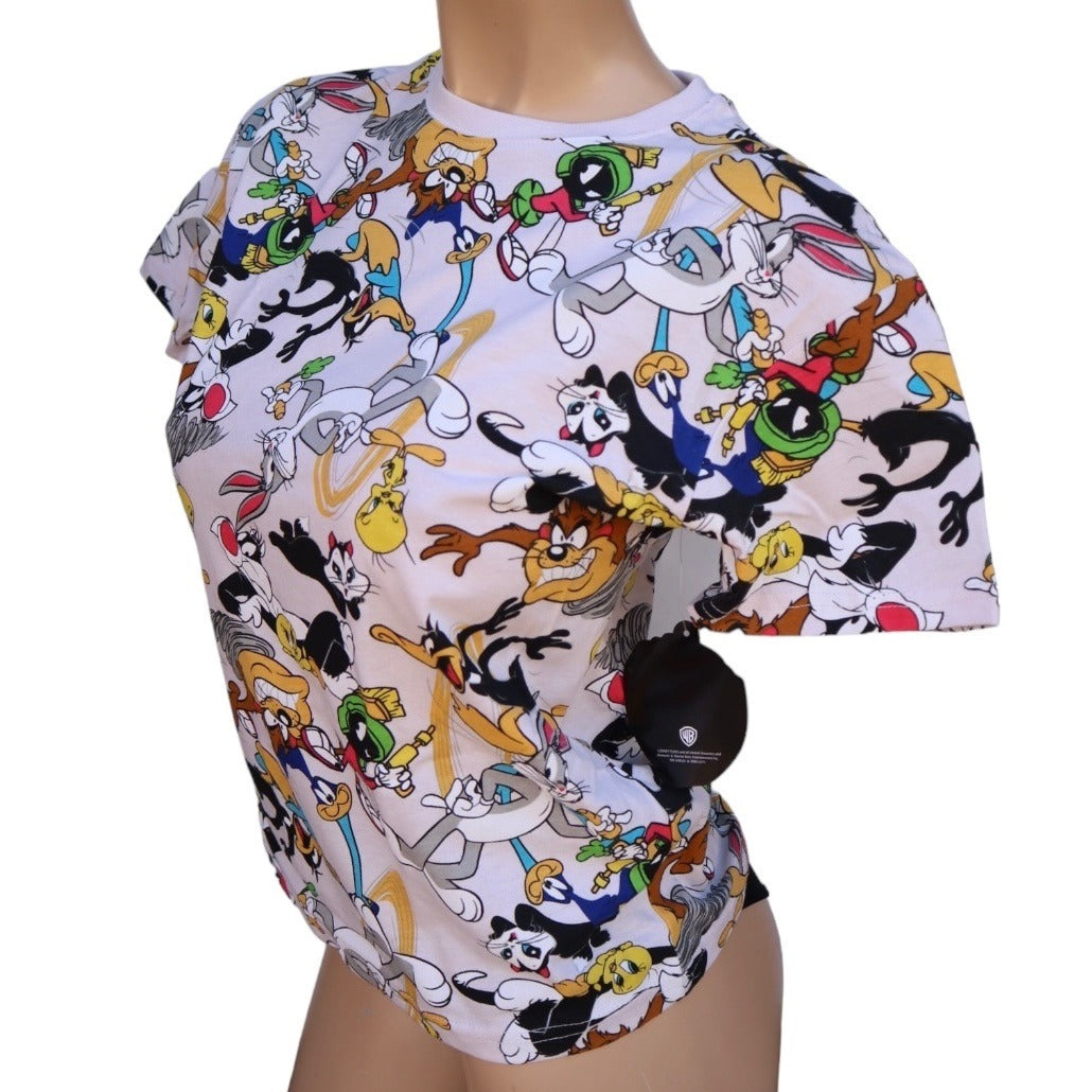 Looney Tunes All-Over Print T-Shirt For Adults Size Small, NWT