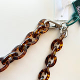 Wild Fable Brown Chain Link Tort Chain Brown Animal Print Belt Women's Medium