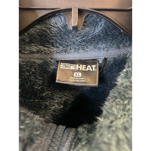 #1019 32 Degrees Heat Women's XL Plush Fleece Jacket In Deep Teal