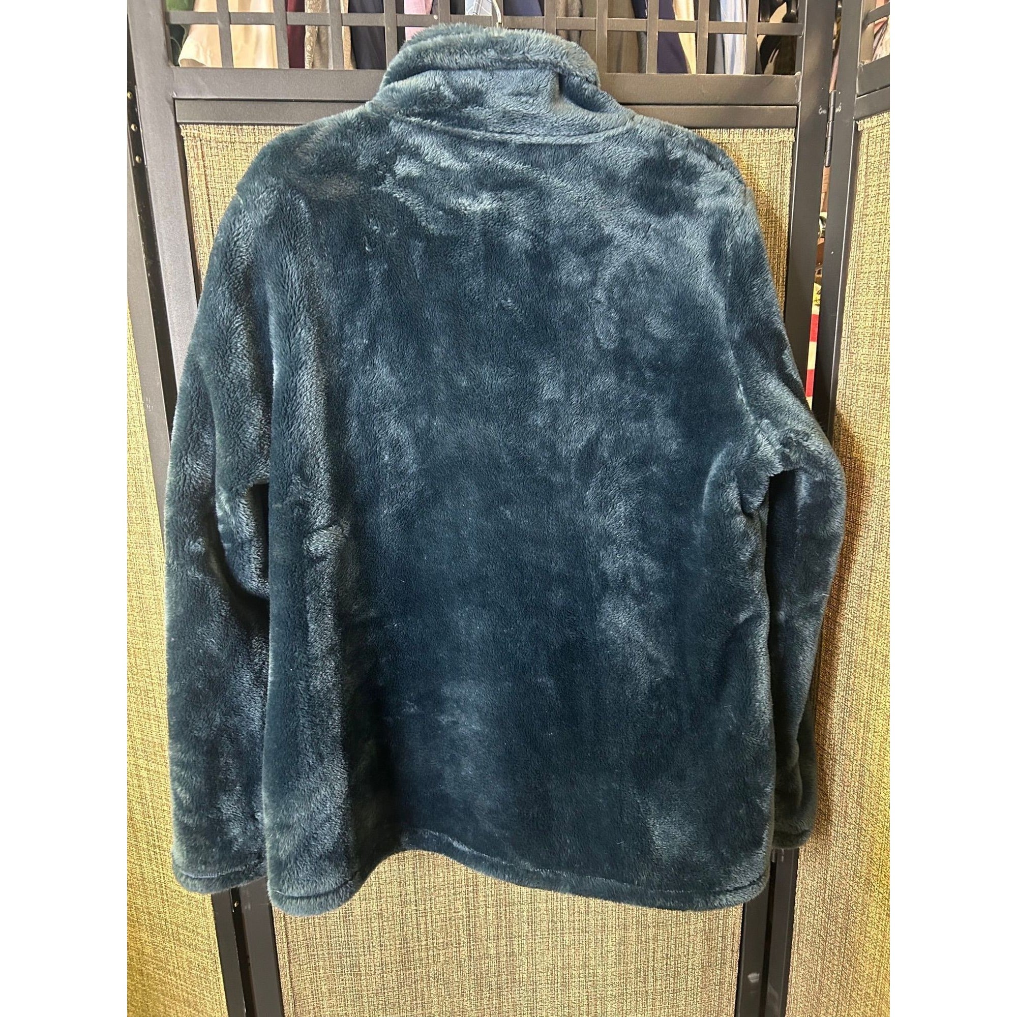 #1019 32 Degrees Heat Women's XL Plush Fleece Jacket In Deep Teal