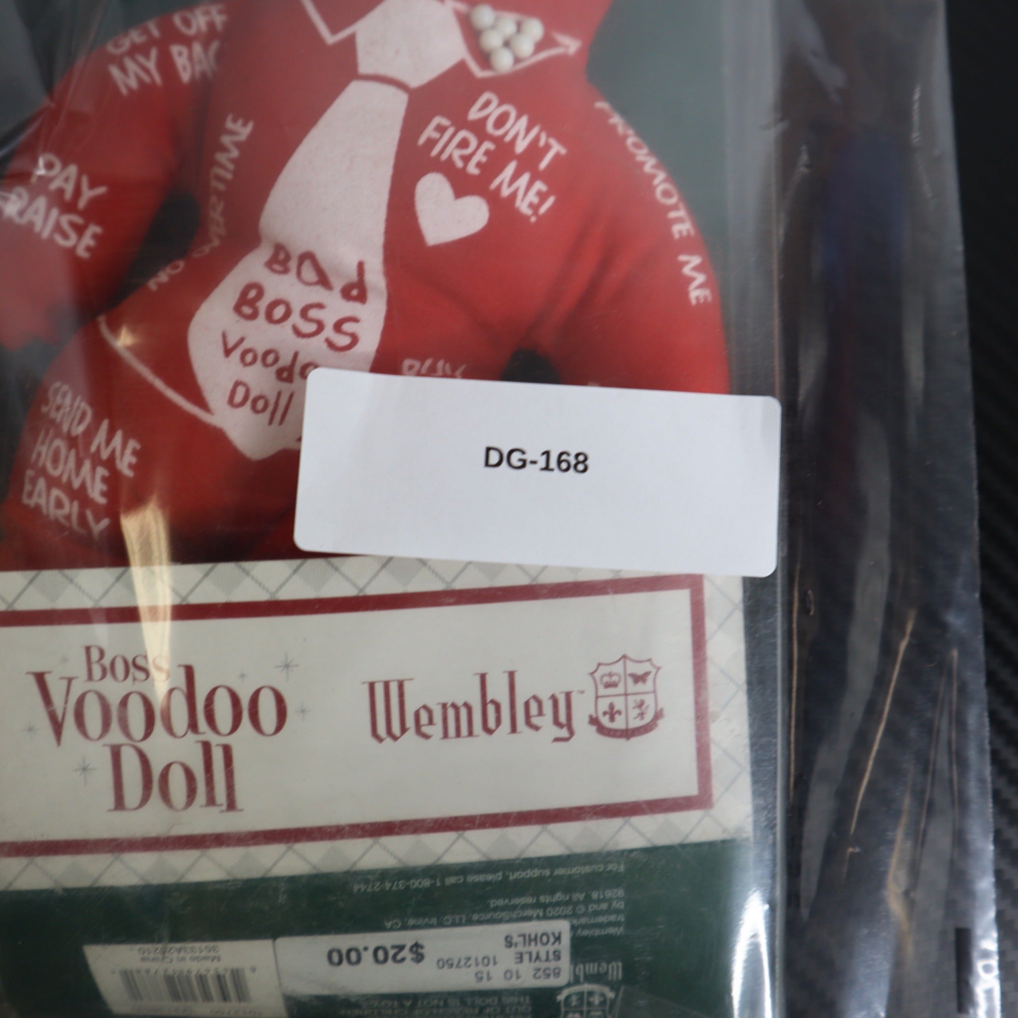 DG-168 Boss Voodoo Doll By Wembley In Original Packaging