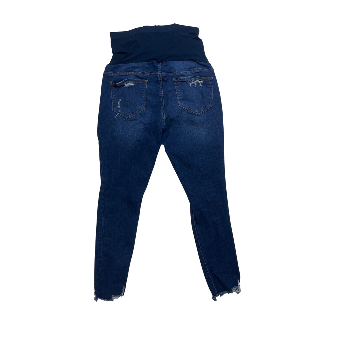 Simple Society Maternity XL Dark Blue Distressed Skinny Jeans