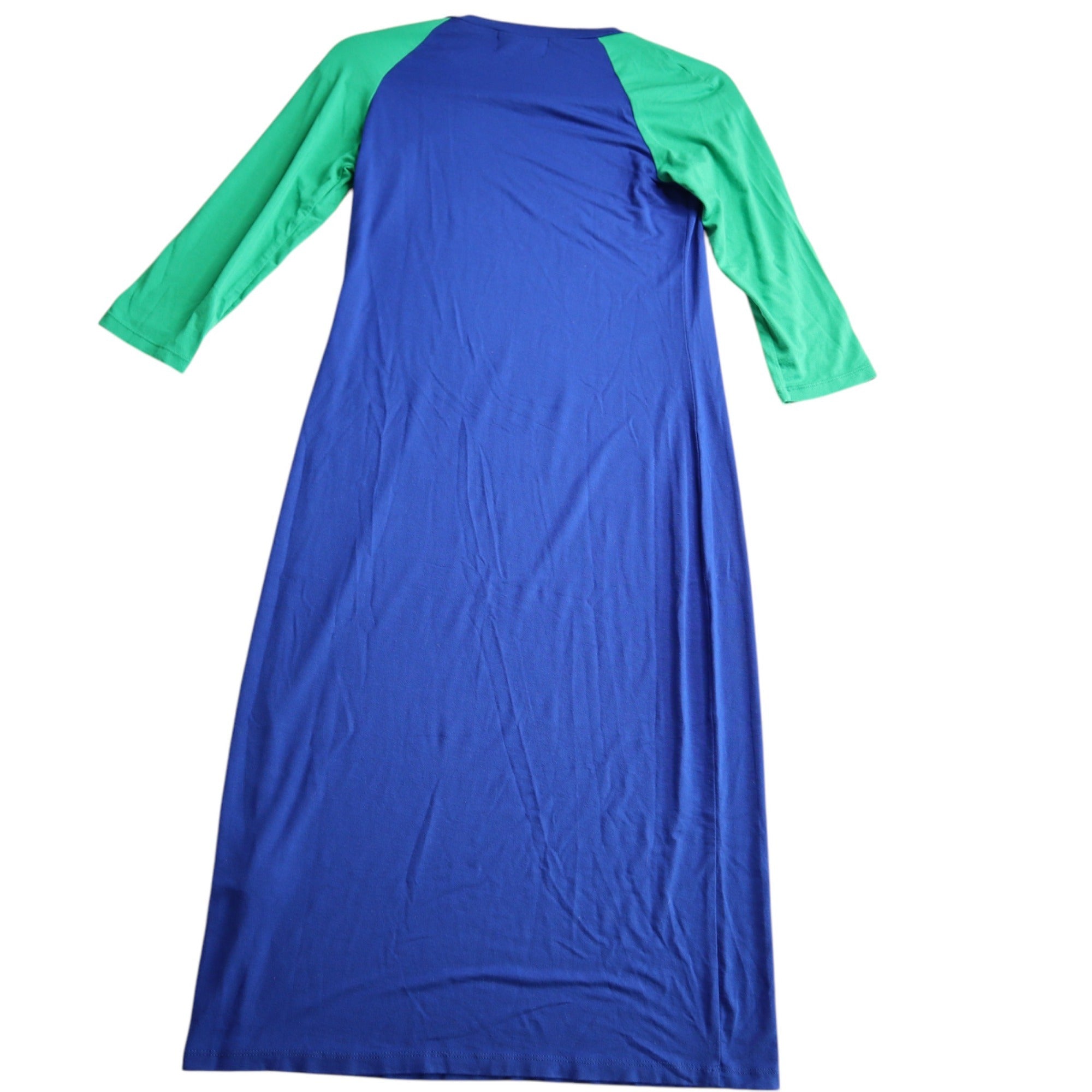 Sonnet James A Play Dress Women's Size XS Blue, Green Midi T-Shirt Dress