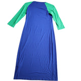 Sonnet James A Play Dress Women's Size XS Blue, Green Midi T-Shirt Dress